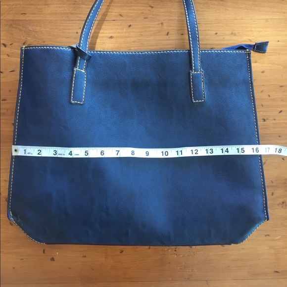 SOLD/NOTFORSALE Navy briefcase/purse/wallet set faux leather - Picture 12 of 16